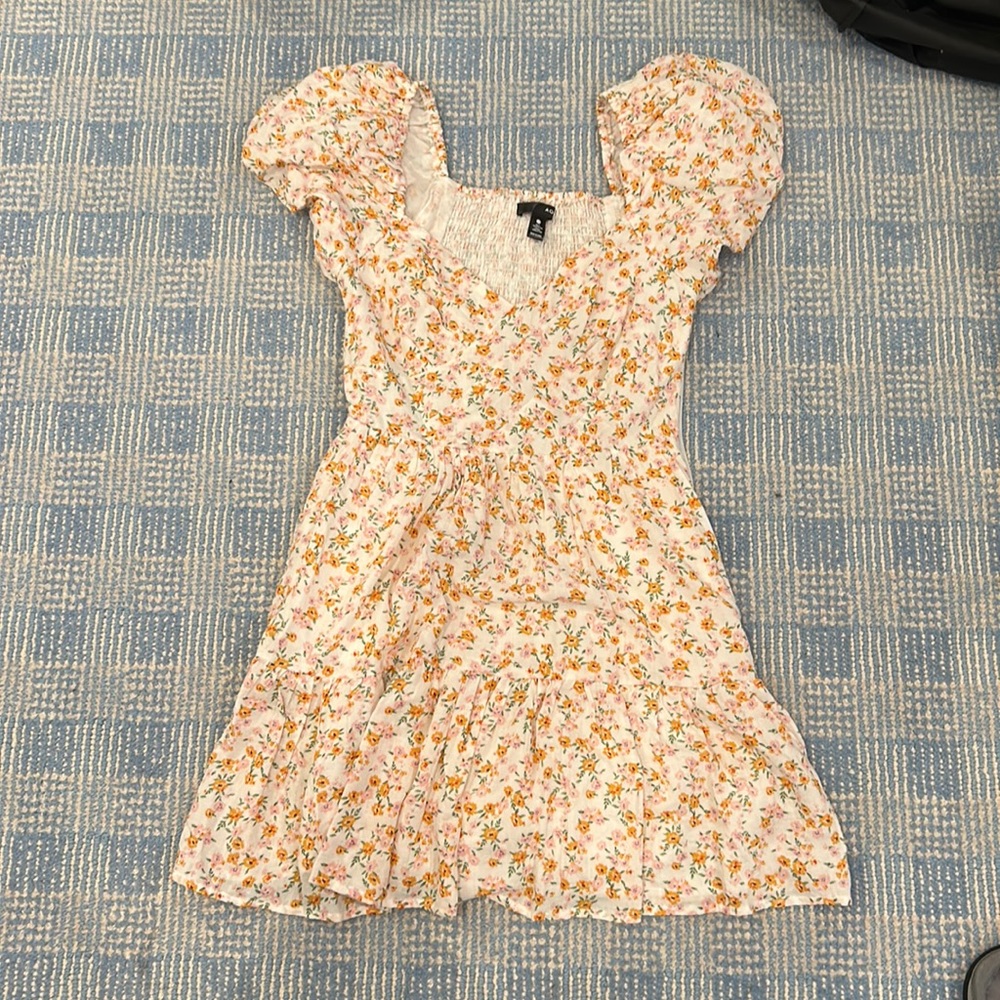 Aqua floral dress
